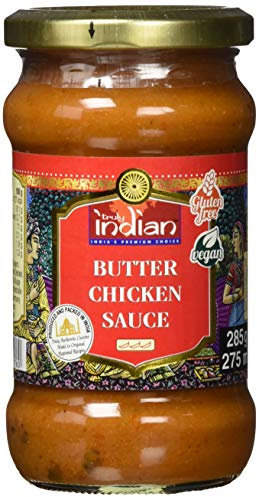 TRULY INDIAN Butter Chicken Sauce – Mild-würzige Fertigsauce für schnelle Gerichte mit natürlichen Zutaten – Authentisch indisch kochen – Vegan & glutenfrei – 6 x 285 g