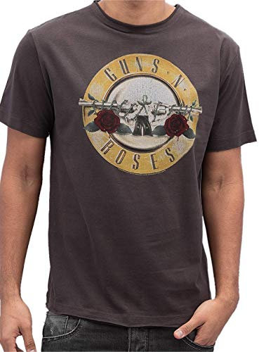 Guns N Roses Classiques T Shirt De Amplified Homme Tambour, Gris - Grau (Charcoal), XX-Large