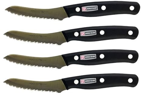 Miracle Blade World Class Series Set of Four (4) Serrated Steak Knives
