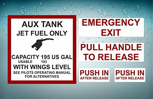 Akachafactory Set Sticker Selbstklebend Auto Flugzeug Aeroport Treiber Pilot den Tank