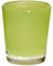 CRISTALICA Bouquet Vase Blumenvase Übertopf Colori Limette H 11 cm D 9,5 cm Handgeformt Mundgeblasenes Glas Tischvase