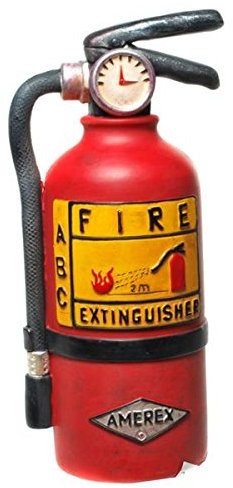 Spardose Feuerlöscher mit Schraubverschluss Polyresin, ca. 20 x 9,5 cm