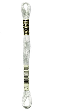 DMC 117-3072 Mouline Stranded Cotton Six Strand Embroidery Floss Thread, Light Beaver Grey, 8.7-Yard