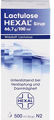 Lactulose HEXAL Sirup unterstützend bei Verstopfung und Darmträgheit, 500 ml Lösung