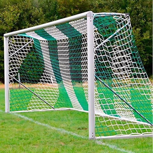 Fußball Tornetz Fußballtornetz 7,50 m x 2,50 m Tiefe Oben 0,80 unten 1,50 m Fußballnetz zweifarbig PP 4 mm Farbe Grün/Weiß