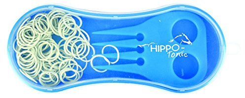 Mähnen Flechtbürste mit Mähnengummis (blau)