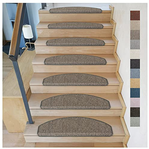 Kettelservice-Metzker® Stufenmatten Göteborg Halbrund in 8 aktuelle Farben (15 Stück Grau/Braun)