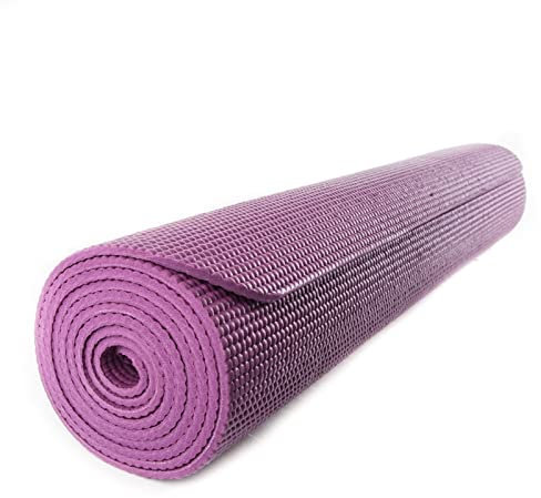 Yogi & Yogini Yogamatte rutschfest - aubergine, Pilates 185x63x0,5cm
