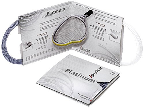 Iso Speed Unisex – Erwachsene Platinum 12m Saitenset-Weiß, Grau Tennissaite, 1.25