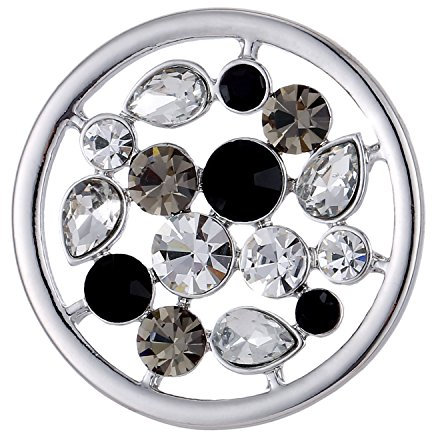 Morella Damen Coin 33 mm Universum mit Zirkoniasteinen Silber