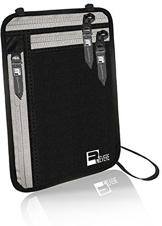RFID Pochette Tour de Cou Sacoche Voyage. Secrète Porte Passeport