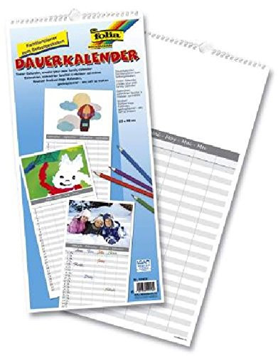 Bastelkalender 23x49cm weiß FOLIA 23602 Familienplan.13Bl
