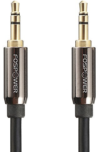 FosPower Stereo Audio Klinkenkabel / Verbindungskabel (3m) für AUX Eingänge 3.5mm Adapter auf 3,5 mm Stecker Kabel [ KONTAKTE VERGOLDET | GUTER KLANG] für Auto, KFZ, iPhone, Radio, MP3 Player, Kopfhörer, Lautsprecher, Android Smartphone - Schwarz