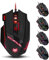 Zelotes Ratón para juegos con cable de 9200 DPI, 8 botones, juego de ajuste de peso, 6 LED que cambian de colores, ratones USB ergonómicos para Gamer PC MAC Notebook Computadora MacBook (negro)