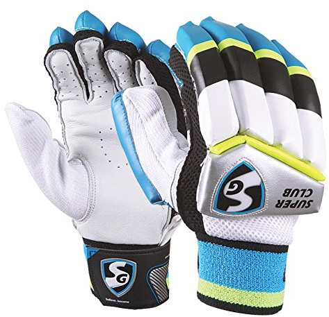 SG Batting Gloves Super Club | LH, Youth Size, Multicolor | Professional Grade Padded Gloves | Superior Finger Protection | Comfortable & Durable Wicketkeeper Gloves for Junior Cricketers