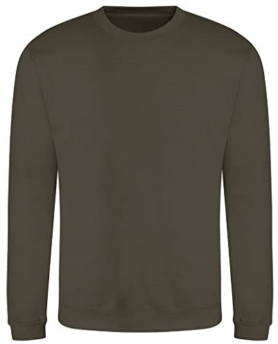 AWDis Men's Sweat Sweatshirt, Grey (Olive), Small