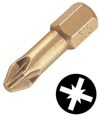 wolfcraft Diamant-Bit, Kreuzschlitz (PZ 3) I 1304000 I 1 Bit mit Diamantbeschichtung für hohe Standzeit