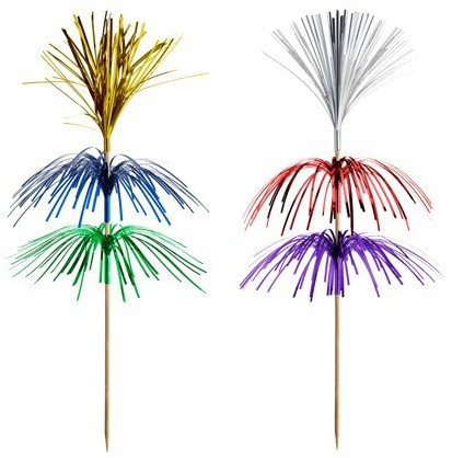 Papstar 10058 100 Deko-Sticks, 18 cm, verschiedene Farben, Fireworks, 3-lagig
