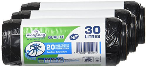 dart france Sacs Poubelle NF 20 Sacs X 30 L 23 Microns de 20 Sacs - Lot de 3