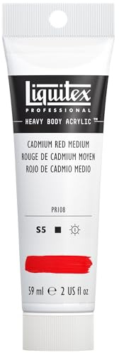 Liquitex Heavy Body Acrylic Paint, 2-oz Tube, Cadmium Red Medium