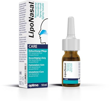 LipoNasal Nasenpflege, Nasenspray Kinder und Erwachsene zur Befeuchtung und Pflege der Nasenschleimhaut, mit Dexpanthenol, ohne Konservierungsmittel, 10 ml