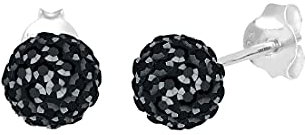 Elli Ohrringe Damen Ohrstecker Kugel Elegant mit Kristalle aus 925 Sterling Silber