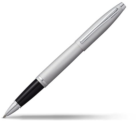 Cross Calais Rollerball (Schreibfarbe: schwarz, inkl. Geschenkbox) Satin-Chrom