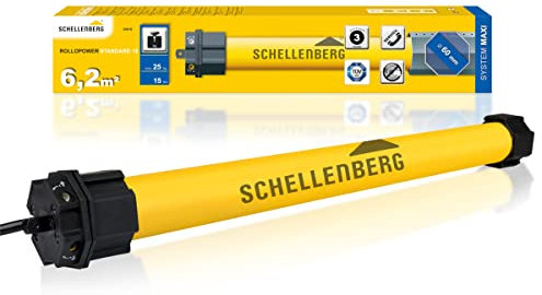 Schellenberg 20616 Avvolgitore per Tapparelle Elettriche, 133 W, Arancione, max. 6,2 m² / 15 Nm