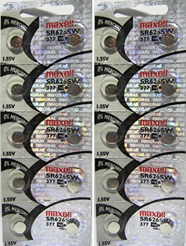 20 Maxell 377 376 SR626 AG4 LR626 LR66 606 SR66 177G4 Batteries, New hologram packaging that guarantees authenticity by Maxell