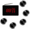 SINGCALL Wireless Restaurant Service Call System, Wireless Pager System 1 Screen Display and 5 Call Buttons for Restaurant/Bar/Hospital