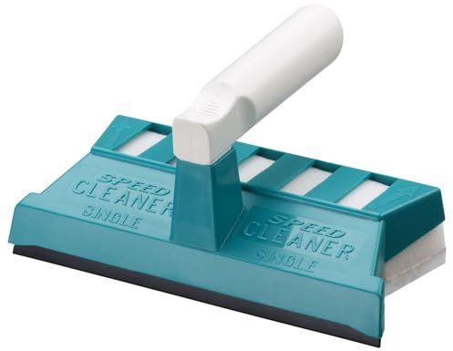 Speed-Cleaner® Single 2in1 Fensterwischer 20cm - Fensterputzer Abzieher mit Mikrofaserschwamm für streifenfreie Reinigung