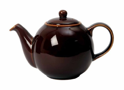 London Pottery Teapot with Strainer, Rockingham Brown, 6 Cup (1.2 Litre)