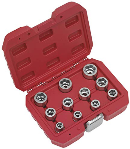 Sealey Ak7281 Bolt Extractor Socket Set 11Pc 3/8Sq Drive Metric