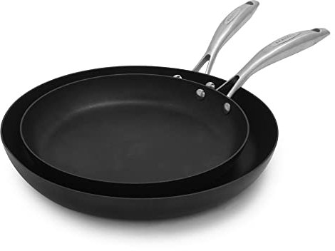 SCANPAN SC68000200 Pro IQ Set of Two Frying Pans 24 and 28 cm, Plastic, Black