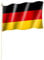 Stockflagge/Stockfahne DEUTSCHLAND ohne Wappen/Bundesadler Flagge/Fahne ca. 30 x 45 cm mit ca. 60cm Stab/Stock