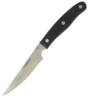 Nirosta 22cm, para cortar, cuchillo Especial Carne Coltello 22 cm, Plastica Pom, Nero E Inossidabile
