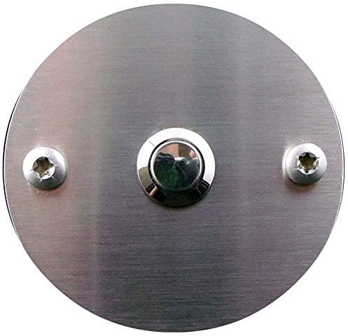 Eurosell - Klingelplatte Tür Klingel Platte Klingelschild Türklingel Klingelknopf Edelstahl rund