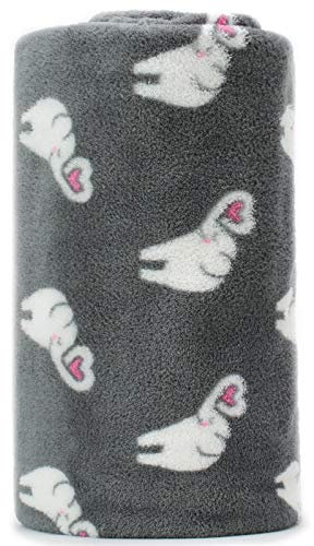 cosmoz Süß träumen Elefant Muster grauen Hintergrund weich leicht Coral Fleece 230 gsm Decke/Überwurf 127 x 152,4 cm