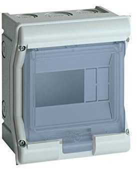 Hager Caja de sup. estanca vector VE, IP65, 1 fila, 10M, Quick Connect/puerta transp serie VE