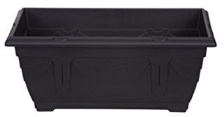 Whitefurze G02026 40cm Venetian Window Box - Black