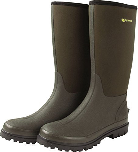 Wychwood - Stivali da gioco in neoprene 3/4, taglia 7, colore: Verde