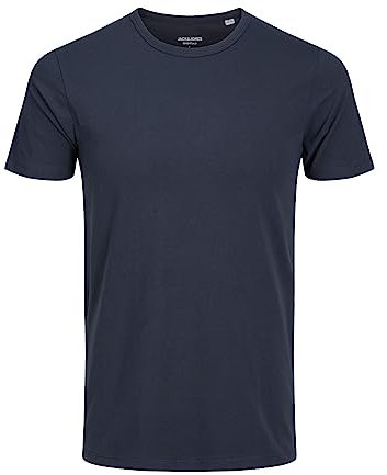 Jack and Jones Basic O-Neck Short Sleeve Men's T-Shirt Navy Blue Medium