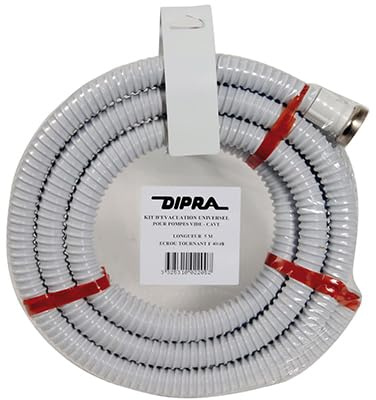SPIDO - Tuyau d'évacuation en PVC annelé 5 m Ø 32 mm F 40/49