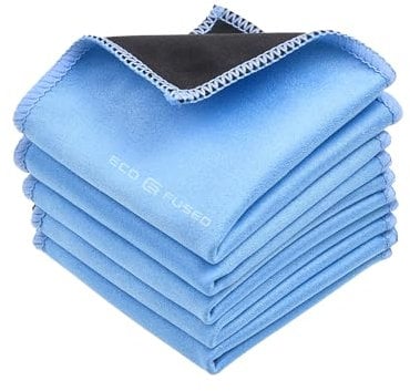 Microfiber Cleaning Cloths - 5 Pack - Double-sided Cleaning - Microfiber and Suede for Smartphones, LCD TV, Tablets, Laptop Screens, Camera Lenses and Other Delicate Surfaces