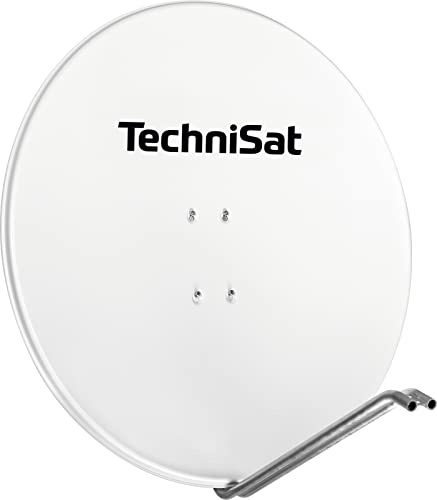 TechniSat SATMAN 850 Plus - Satellitenschüssel, 85 cm Sat Anlage | Antenne mit Mast- und AZ/EL-Halterung passend für UNYSAT-Universal LNB, Polarweiß
