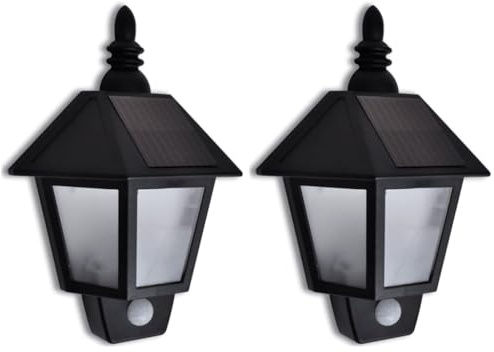 2x Solarwandlampe mit Bewegungssensor