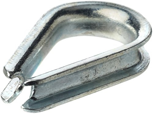 Merriway BH04219 (20 Pcs) Wire Rope Cable Thimble, 3 mm, 1/8 inch - Pack of 20 Pieces