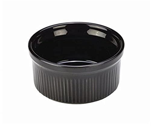 Genware NEV-SPS8-BL Royal Ramekin, 8 cm, Black (Pack of 12)
