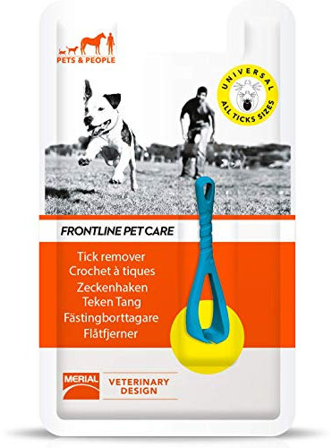 FRONTLINE PET Care Zeckenhaken für Zeckenentfernung bei Mensch & Tier - einfach anzuwenden - mit praktischer Schlaufe zur Befestigung am Schlüsselbund