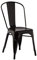 SKLUM Chaise empilable LIX Noir Salle à Manger Cuisine Style Industriel Finition Gloss